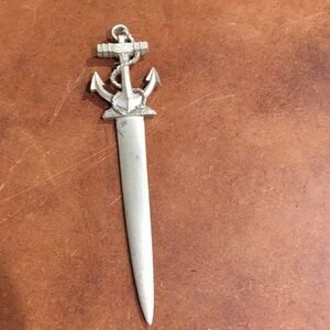 Vintage pewter letter opener